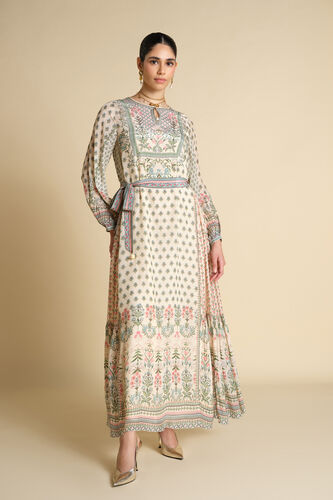 Azhaki Printed Kaftan - Natural, Natural, image 1